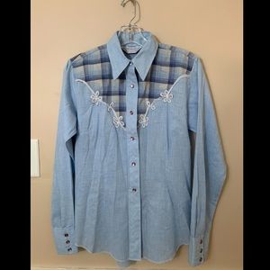 HRC Western Brand Vintage Pearl Button Up - Sz34
